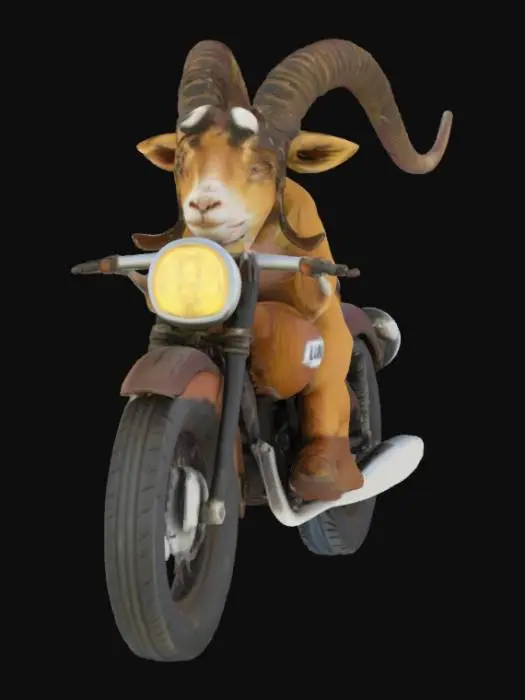 3D model for [Lublin] RKS Motor. A goat driving a motorbike, #AroundTheWorld#