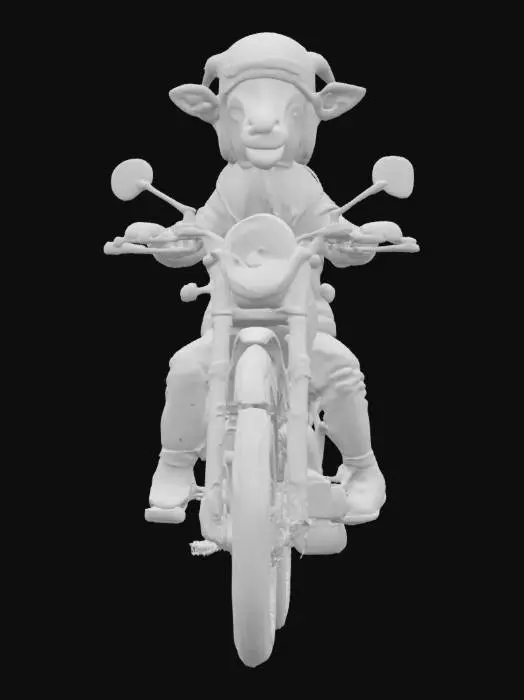 3D model for [Lublin] RKS Motor. A goat driving a motorbike, #AroundTheWorld#