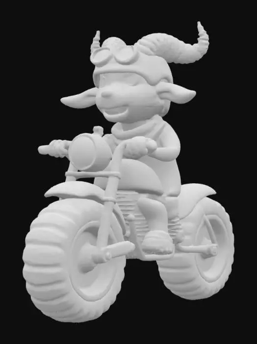3D model for [Lublin] RKS Motor. A goat driving a motorbike, #AroundTheWorld#