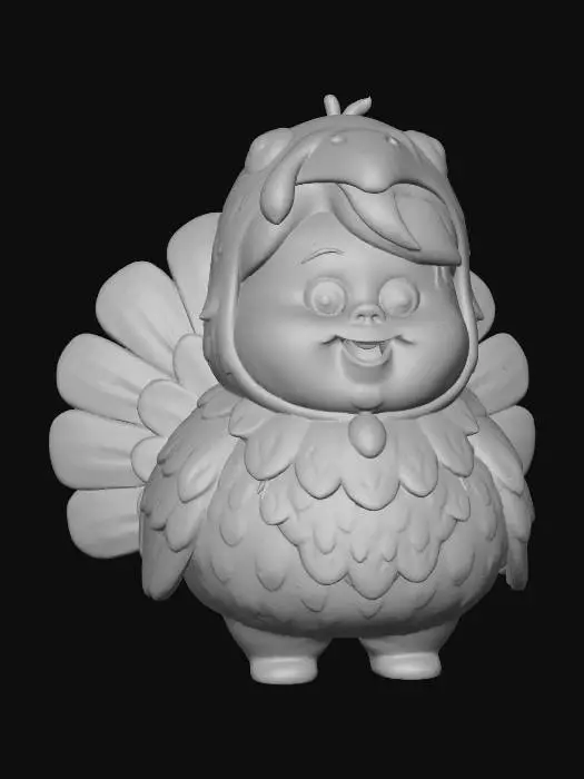 3D model for Louie from life with louie in turkey costume