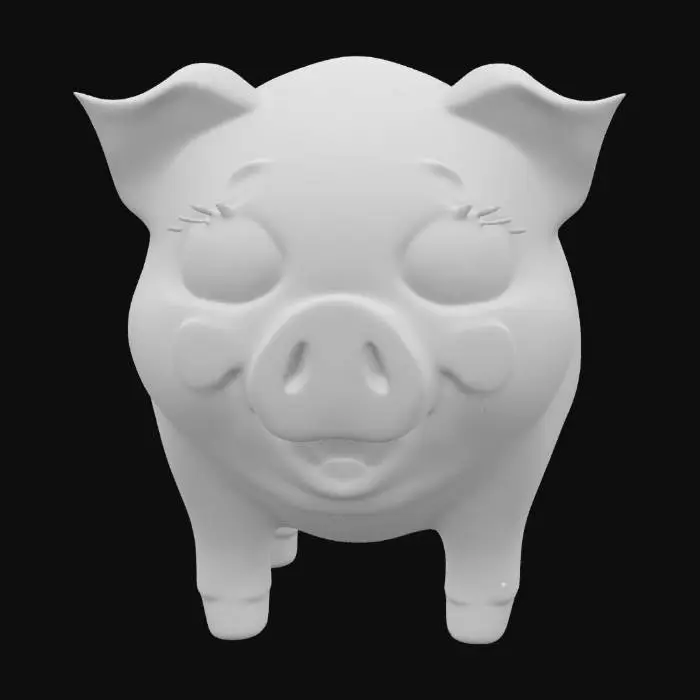 3D model for Playful Piglet Portrait
