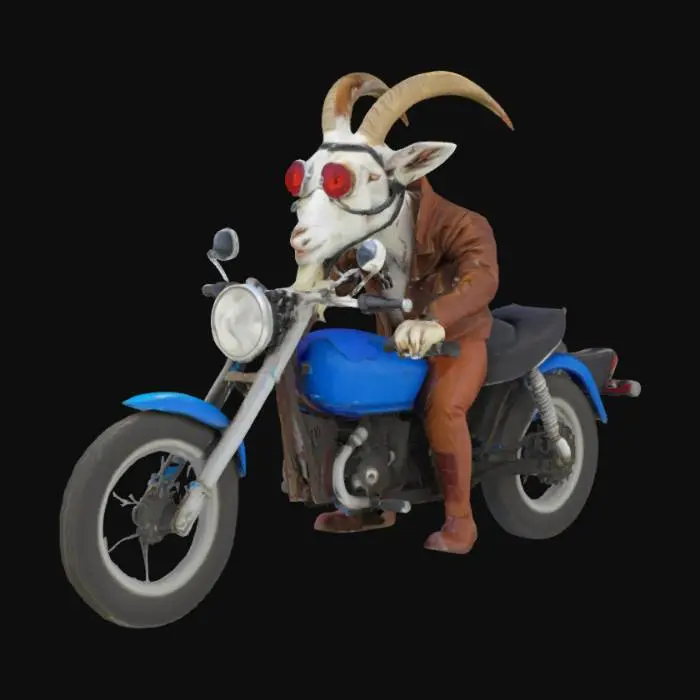 3D model for [Lublin] RKS Motor. A goat driving a motorbike, #AroundTheWorld#