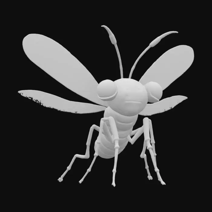 3D model for muchozmorek - fantastyczna postać. zmorka z cechami muchy. do gry. w stylu kreskówkowym