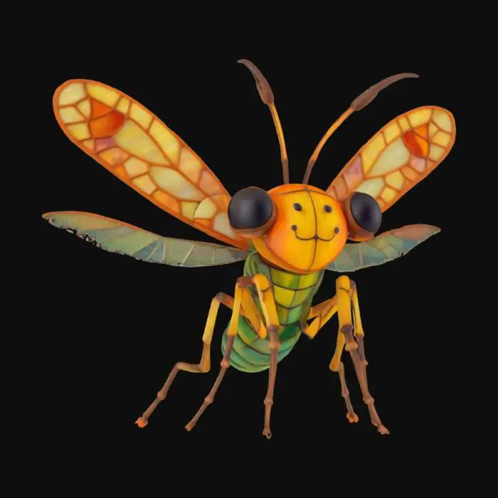 3D model for muchozmorek - fantastyczna postać. zmorka z cechami muchy. do gry. w stylu kreskówkowym