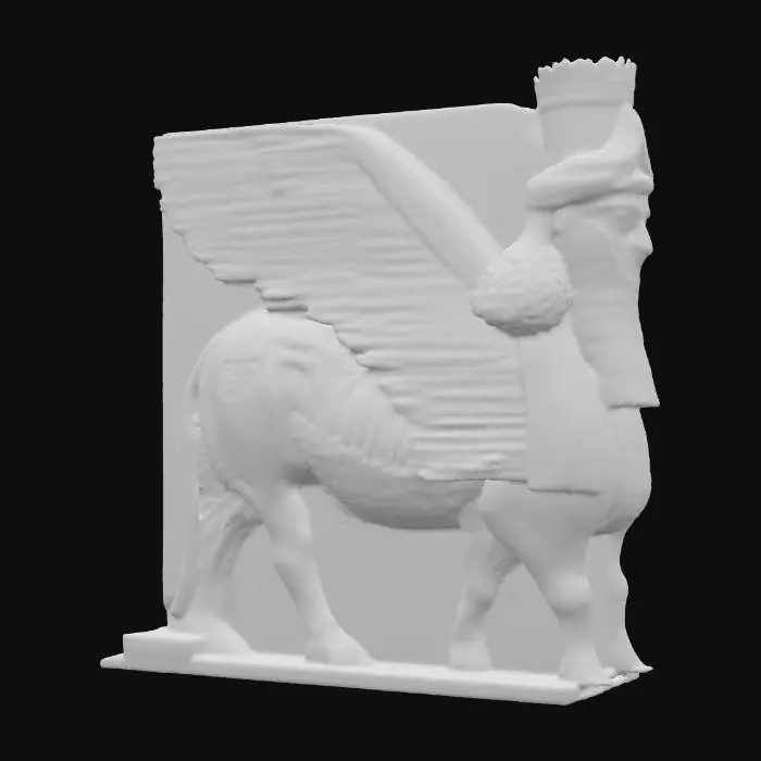 3D model for Assyrian Lamassu Statue, #PBR#