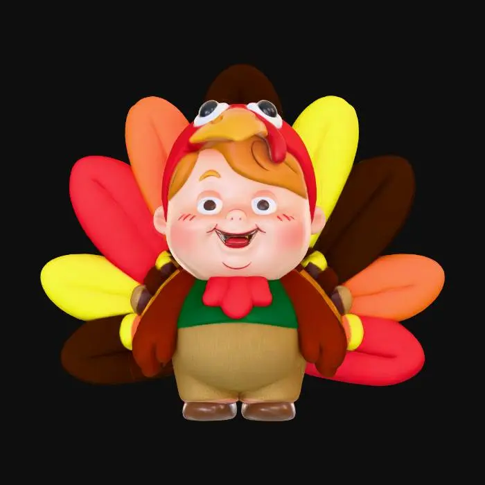 3D model for Louie from life with louie in turkey costume