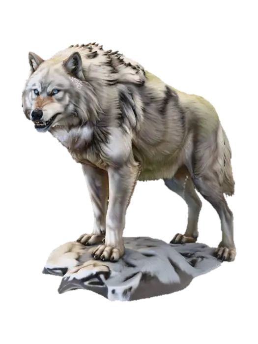 Talli的Polar Wolf Alpha — 使用 Meshy AI 3D 生成器制作，免费下载 FBX OBJ GLB STL