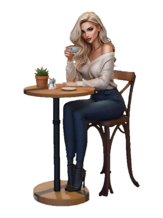 Cafe Serenity oleh Talli — dibuat dengan generator 3D Meshy AI, unduh gratis FBX OBJ GLB STL
