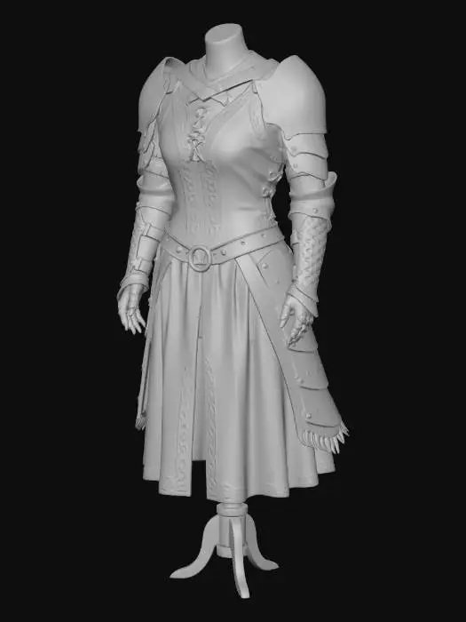 3D model for Armored Elegance