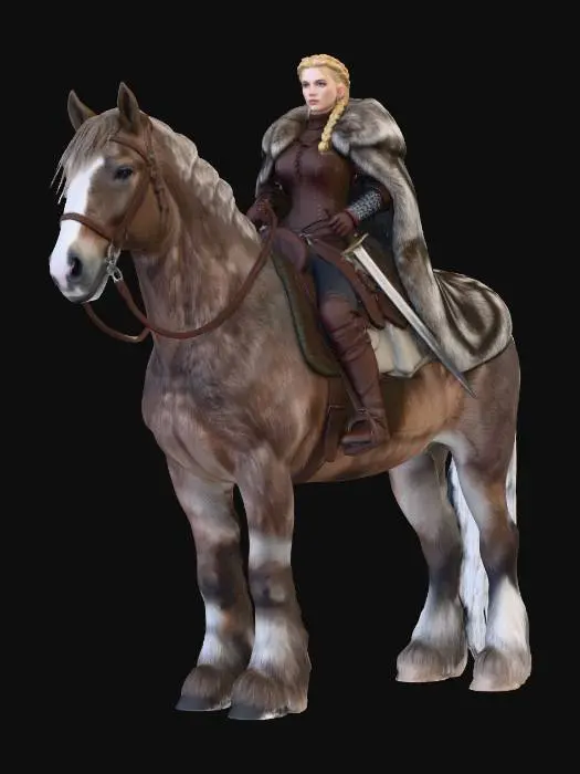3D model for Warrior Princess on Horseback