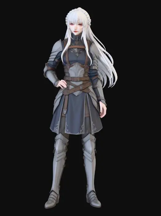 3D model for Silver Warrior Princess