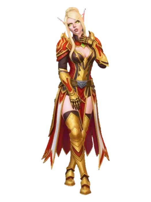 Paladina - Warcraft 3D model, vytvořený pomocí AI