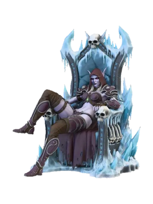 Icy Throne - Warcraft 3D model, vytvořený pomocí AI