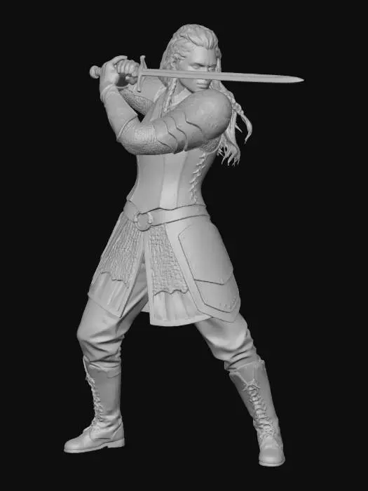 3D model for Warrior Stance