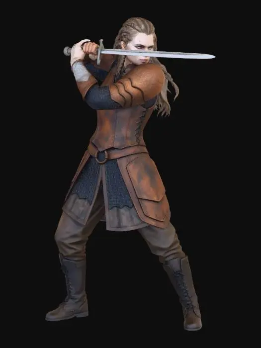 3D model for Warrior Stance