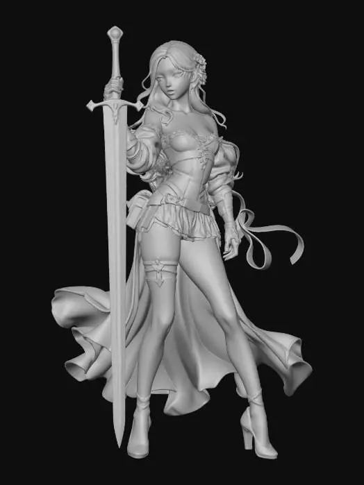 3D model for Warrior Maiden