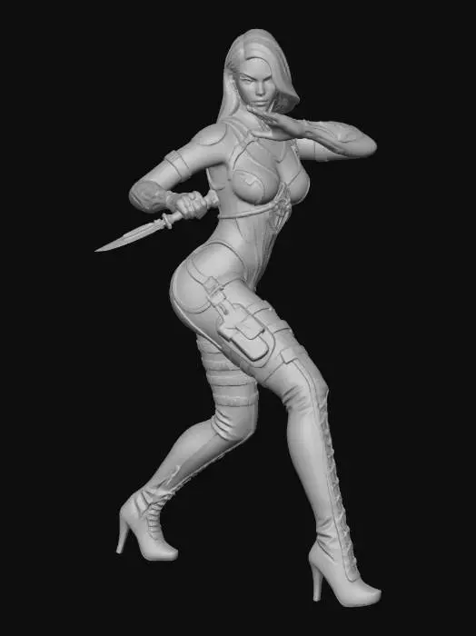 3D model for Crimson Cyber Rogue