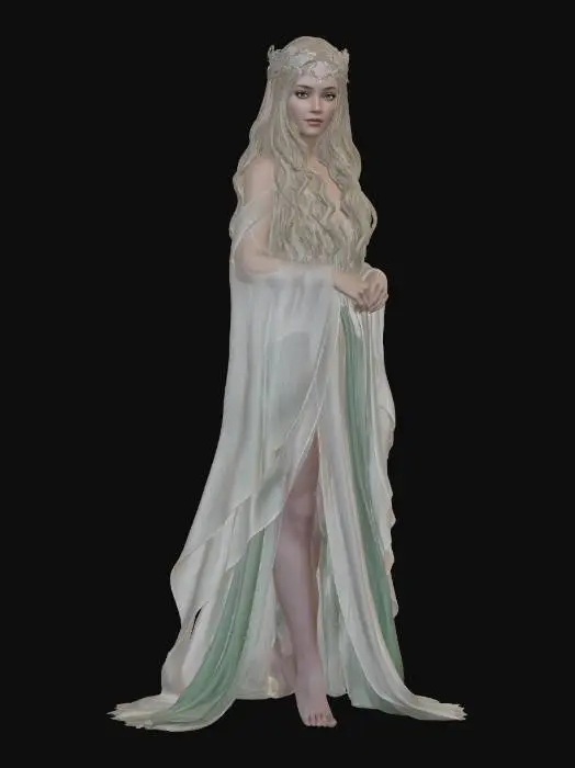 3D model for Forest Queen in Ivory Veil