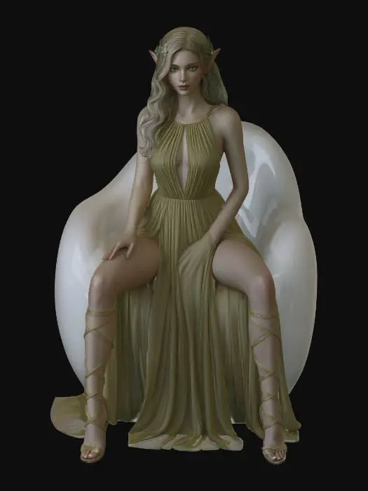 3D model for Elven Dawn in Gold