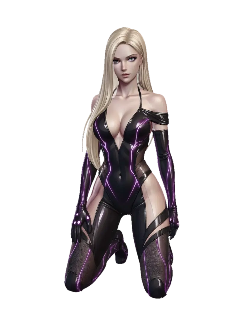 Neon Valkyrie por Talli — miniatura de DnD personalizada criada com o Meshy AI
