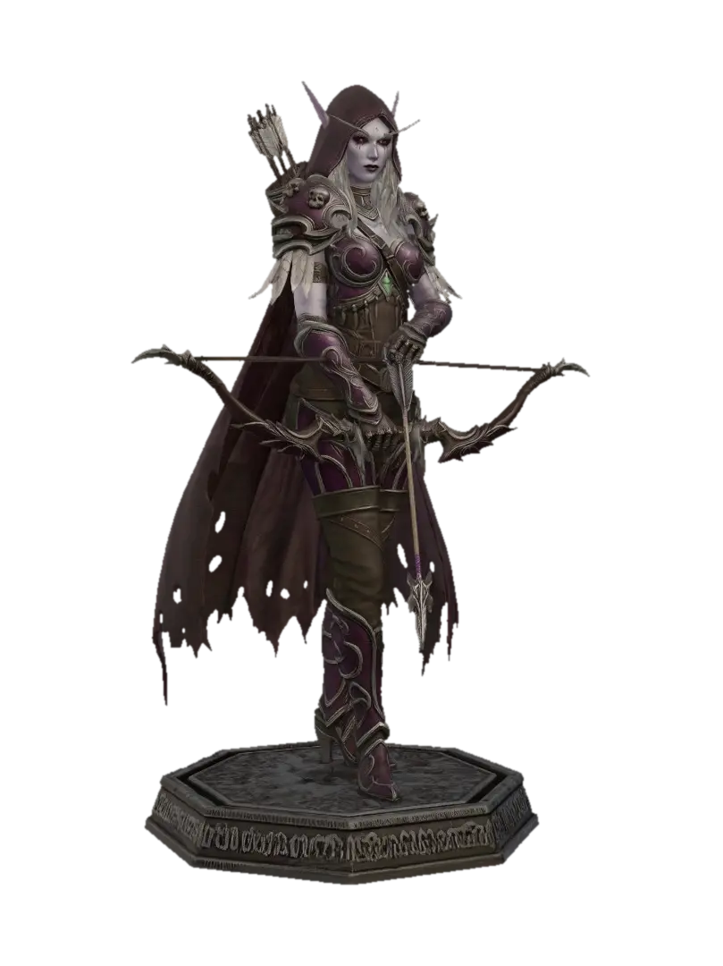 Forsaken Ranger - Warcraft 3D model, vytvořený pomocí AI