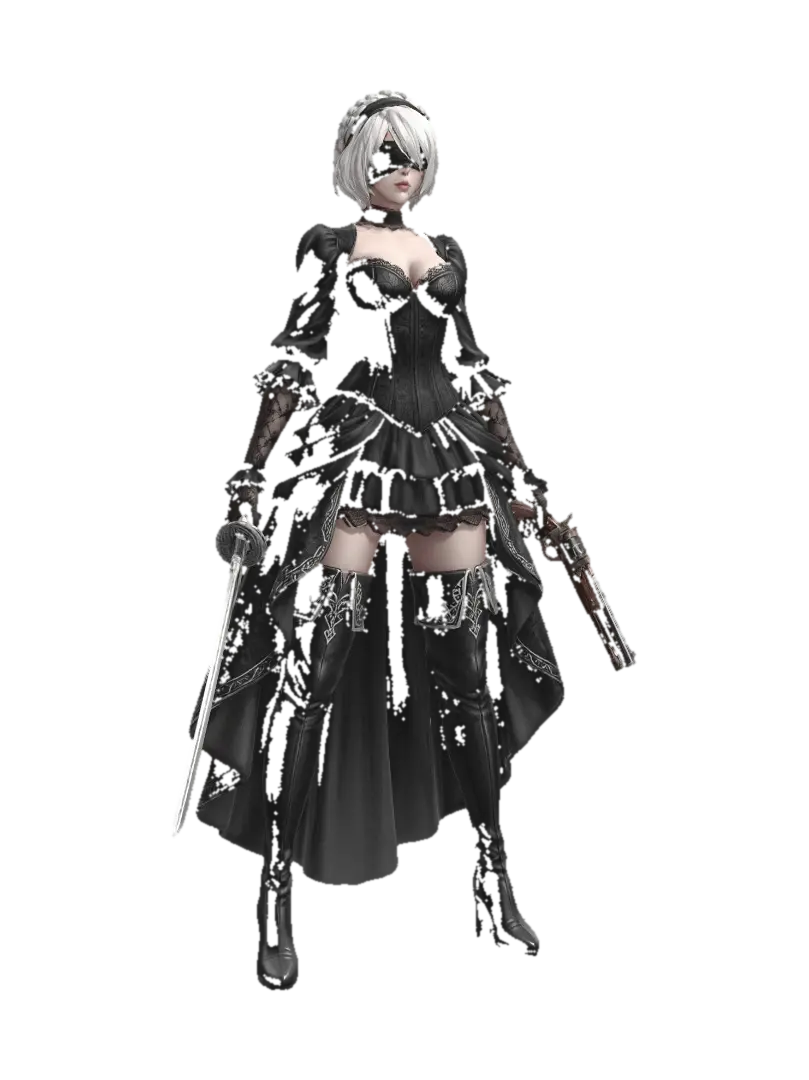 2B - Retro Legacy - Rococo-3D-Modell, KI-generiert