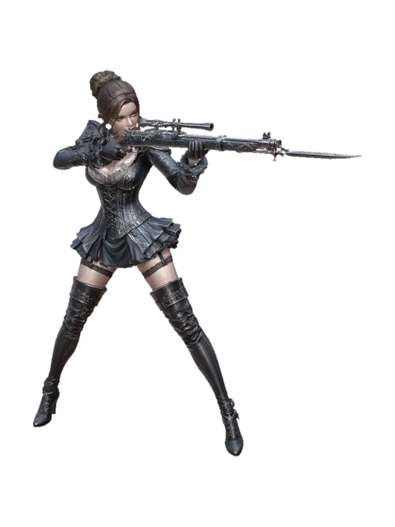 Shadowed Sharpshooter - Standoff 3D model, vytvořený pomocí AI