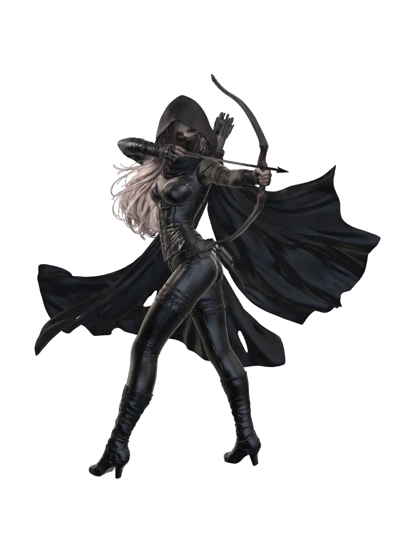 Shadow Archer (remake) - 3drender 3D model, vytvořený pomocí AI