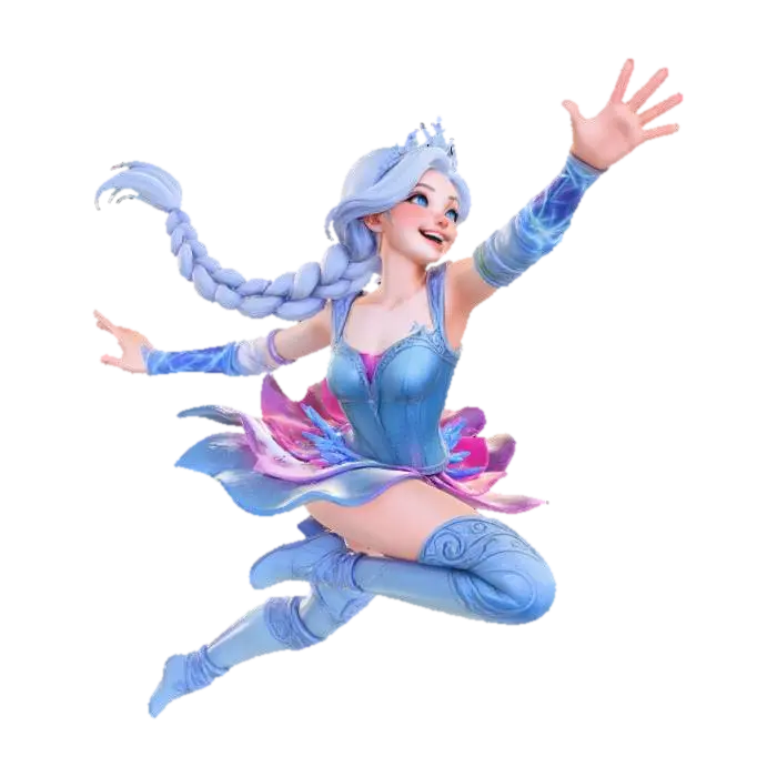 Whisp Princess Leap by Talli — made with Meshy AI 3D generator, free FBX OBJ GLB STL download