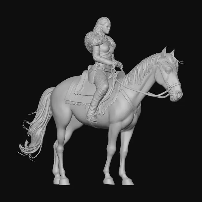3D model for Warrior on Horseback