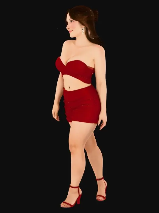 3D model for Elegance in Red