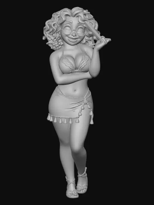 3D model for Tropical Teal Goddess