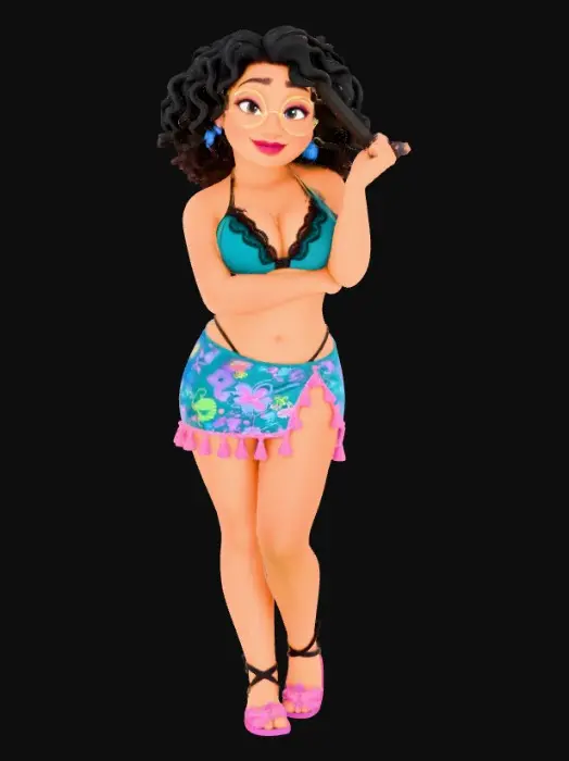 3D model for Tropical Teal Goddess