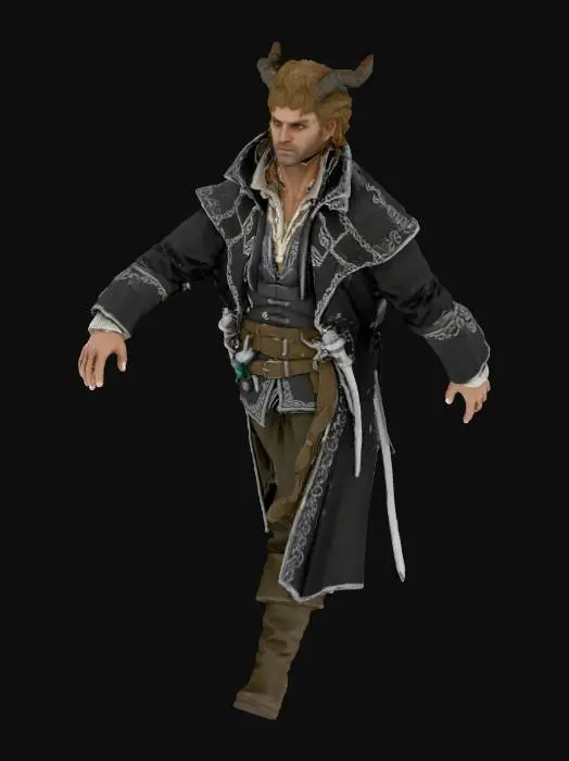 3D model for Tiefling Pirate Captain Model