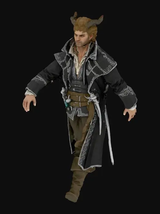 3D model for Tiefling Pirate Captain Model