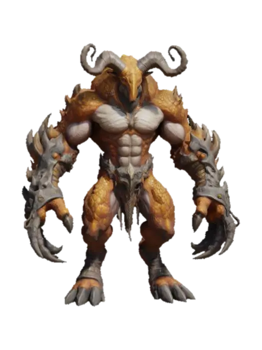 由 badsemman 制作的 Infernal Beastmaster — 使用 Meshy AI 3D 生成器制作，免费下载 FBX OBJ GLB STL