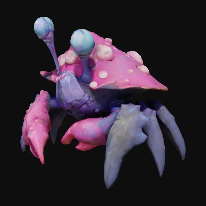 3D model for Crimson Claw Crustacean