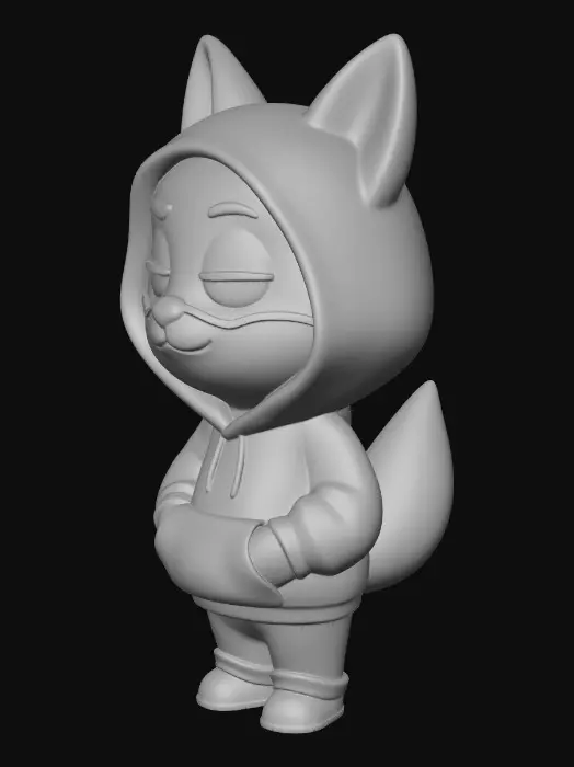 3D model for Fox in a Hoodie