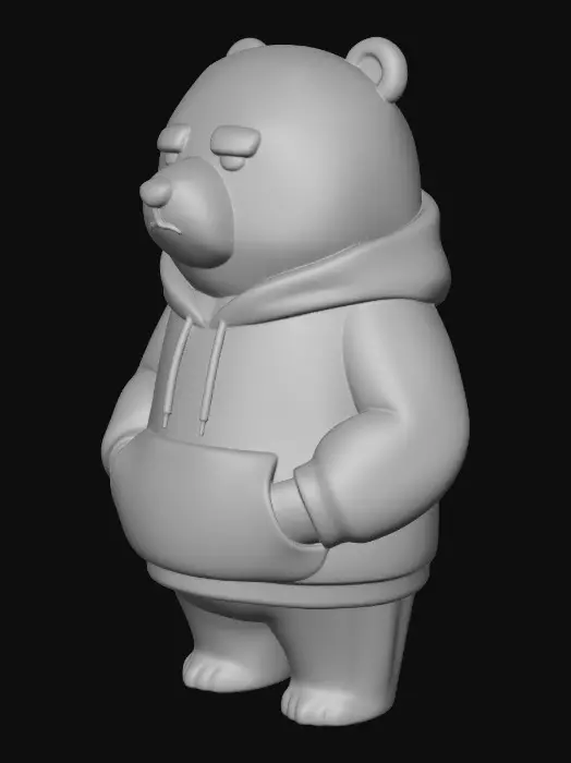 3D model for Grumpy Hoodie Bear