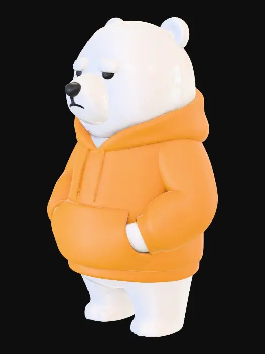 3D model for Grumpy Hoodie Bear