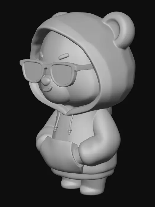 3D model for Cool Hoodie Bear
