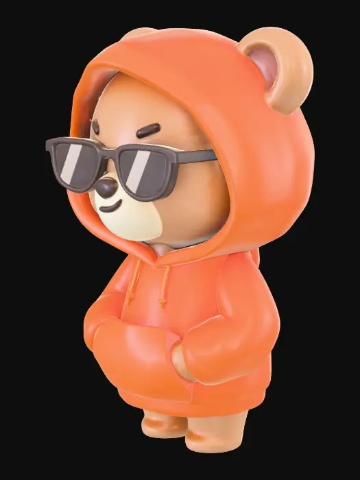 3D model for Cool Hoodie Bear