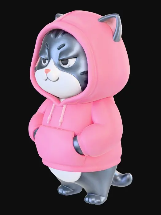 3D model for Hoodie Cat