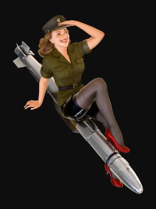 3D model for airborne girl