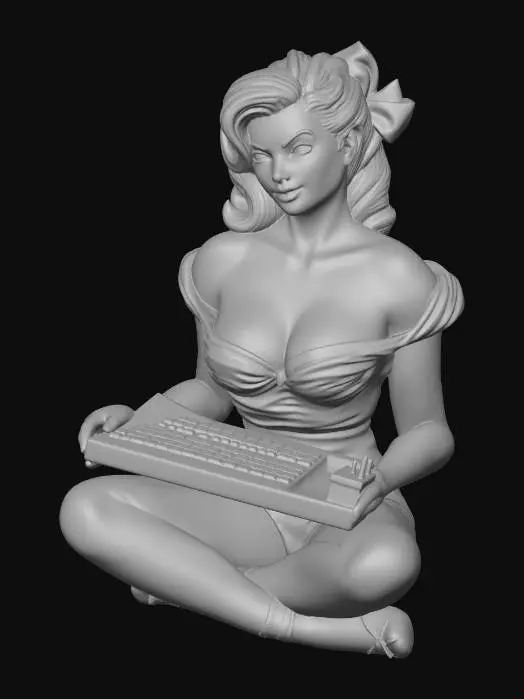 3D model for Vintage Mahjong Player
