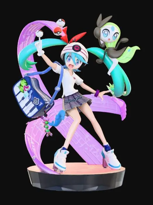 3D model for Miku & Meloetta