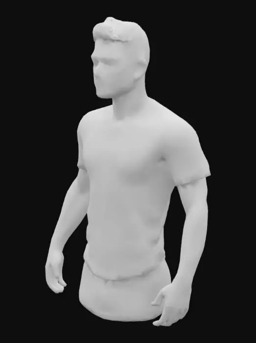 3D model for "Create a hyper-realistic 3D model of the 2025/2026 Galatasaray home jersey, with vibrant red (#C8102E) and yellow (#FFC107) halved diagonally, in a dynamic action pose on a player. Use premium polyester with micro-textured patterns, subtle sheen, and breathable mesh. Include embroidered Nike logo (white, right chest), Galatasaray crest (left chest, red-yellow with metallic sheen), and sponsor logo (e.g., Sixt, centered, white). Add V-neck with white trim, Turkish flag inside collar, and player name/number (e.g., ICARDI 9, white, bold). Show realistic stitching, fabric stretch, and slight wrinkles. Render in 8K with ray-tracing, PBR materials, and dynamic stadium lighting. Background: blurred crowd, floodlights, slight wind effect. Style: cinematic, photorealistic, with depth-of-field