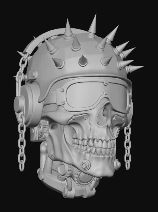 3D model for Dystopian Skull Visage