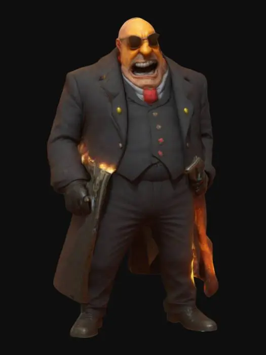 3D model for 3D Game [Unity Asset], End game Boss, Spicy Attitude, flair, One upper type ego, gun's, bombs, explosions, Money.