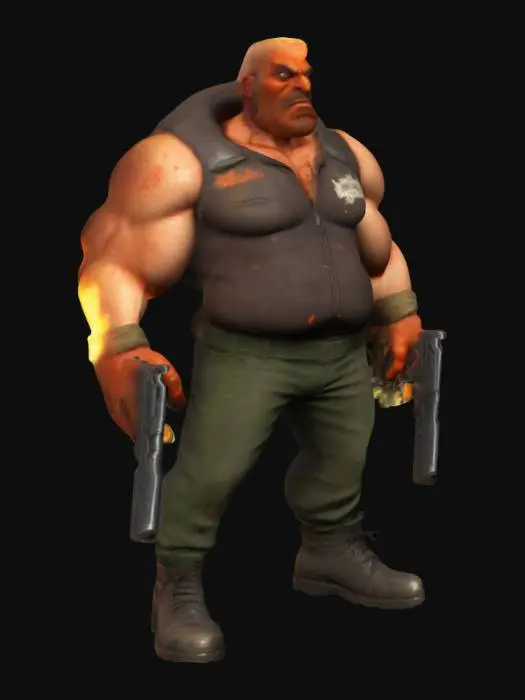 3D model for 3D Game [Unity Asset], End game Boss, Spicy Attitude, flair, One upper type ego, gun's, bombs, explosions, Money.